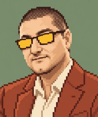 Pixel art portrait of Flav